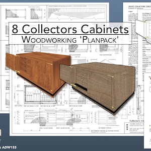 Eight Collector’s Cabinets - Woodwork Plans - Furniture Plans - DIY Plans - Cabinet Plans - Jewellery Box Plans