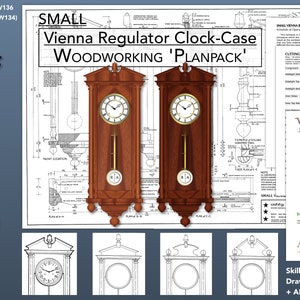 Vienna Regulator Plan (Small) - wall clock plan - woodworking plan - antique clock plan - DIY Vienna Regulator