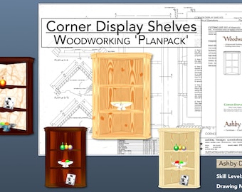 Corner Display Shelves - Traditional Corner Display Shelves, Corner Display Plan, Shelf Plan, DIY Plans, Woodworking Plans, Furniture Plans