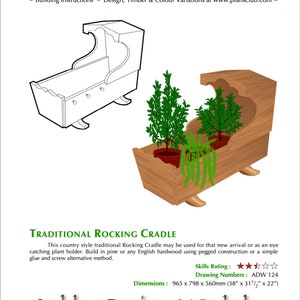 Traditional Rocking Cradle Plan - Rocking Cradle Plan - Baby Cradle ...