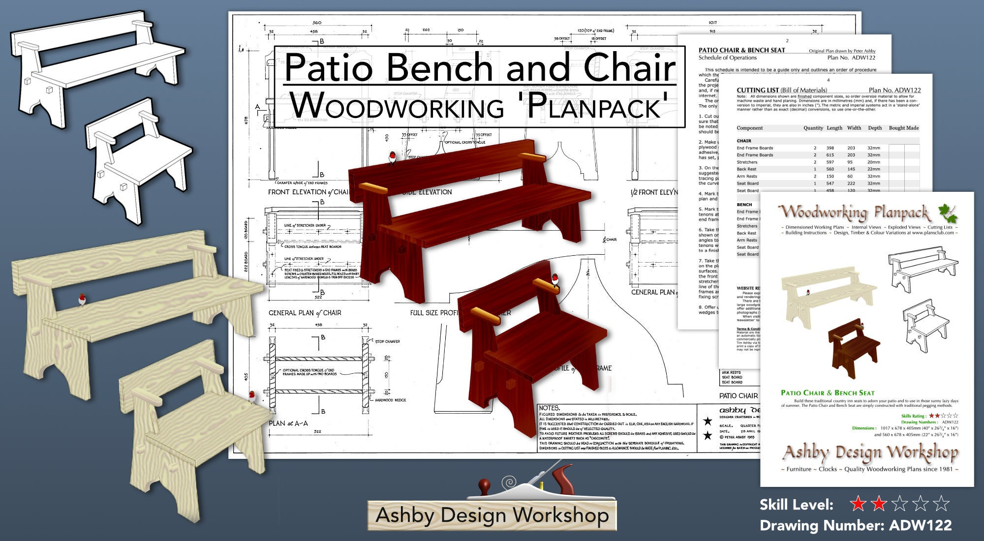 Plans de chaise de jardin et de banc - Plans de banc de jardin - Plans de chaise de jardin - Plans de banc de jardin - Plans de sièges de jardin - Pla