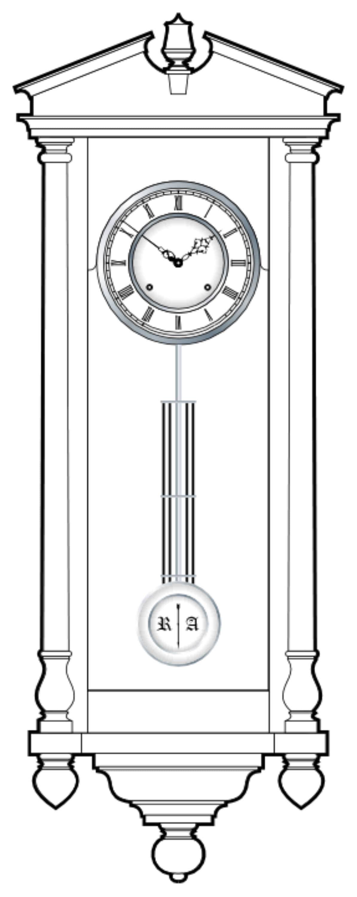 Vienna Regulator Plan small Wall Clock Plan Woodworking Plan Antique