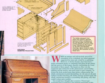 American Roll Top Desk Plans Woodwork Plan DIY Home Office Desk