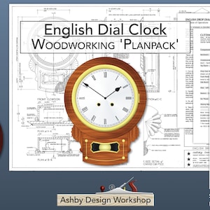 Station Clock Plan - Railway Clock Plan - Train Clock Plan - English Drop Dial Clock Plan - DIY Plans - Wall Clock Plans - Woodwork Plans