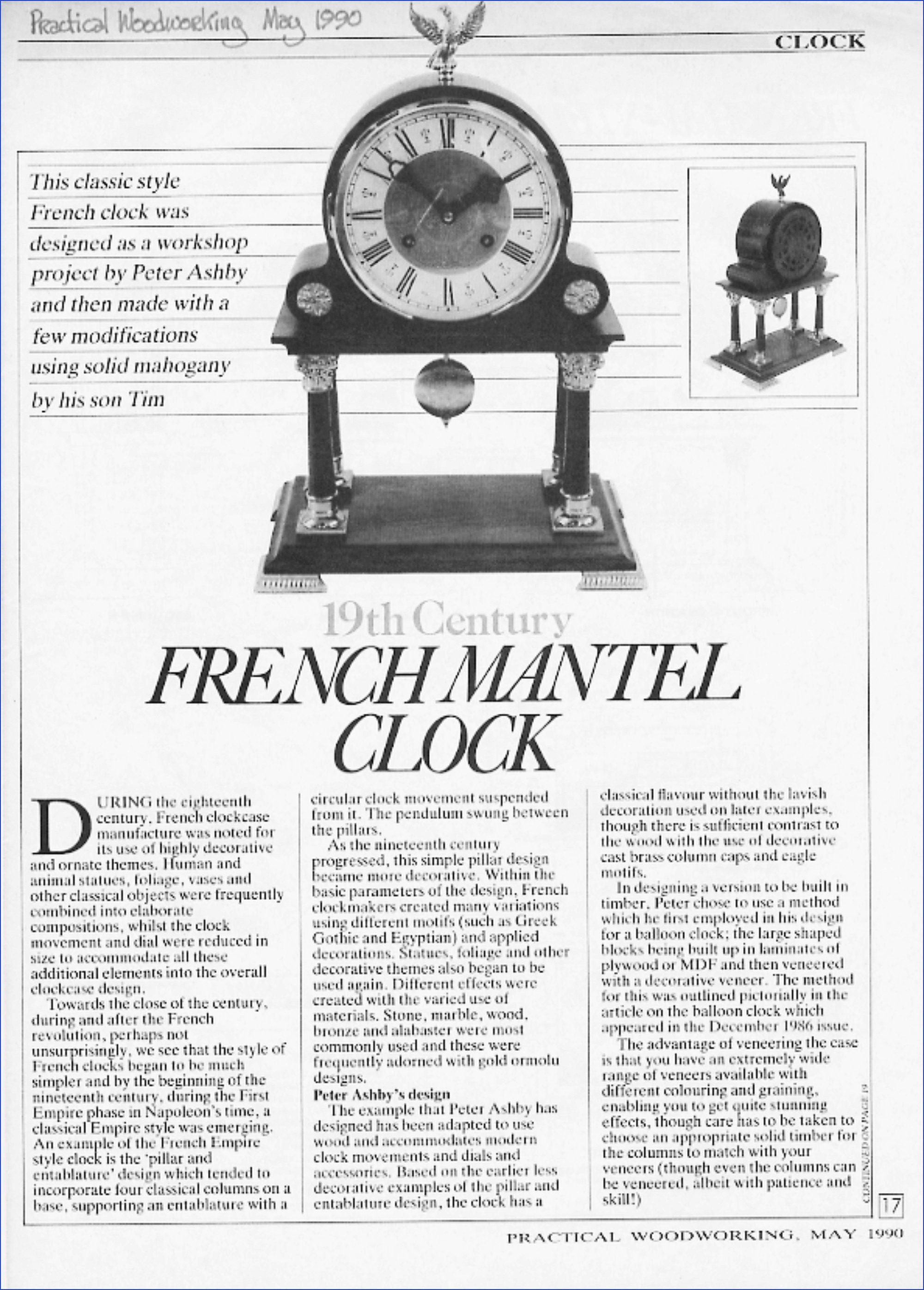 Mantel Clock Plan 19th Century French Mantel Clock Table Clock Plan