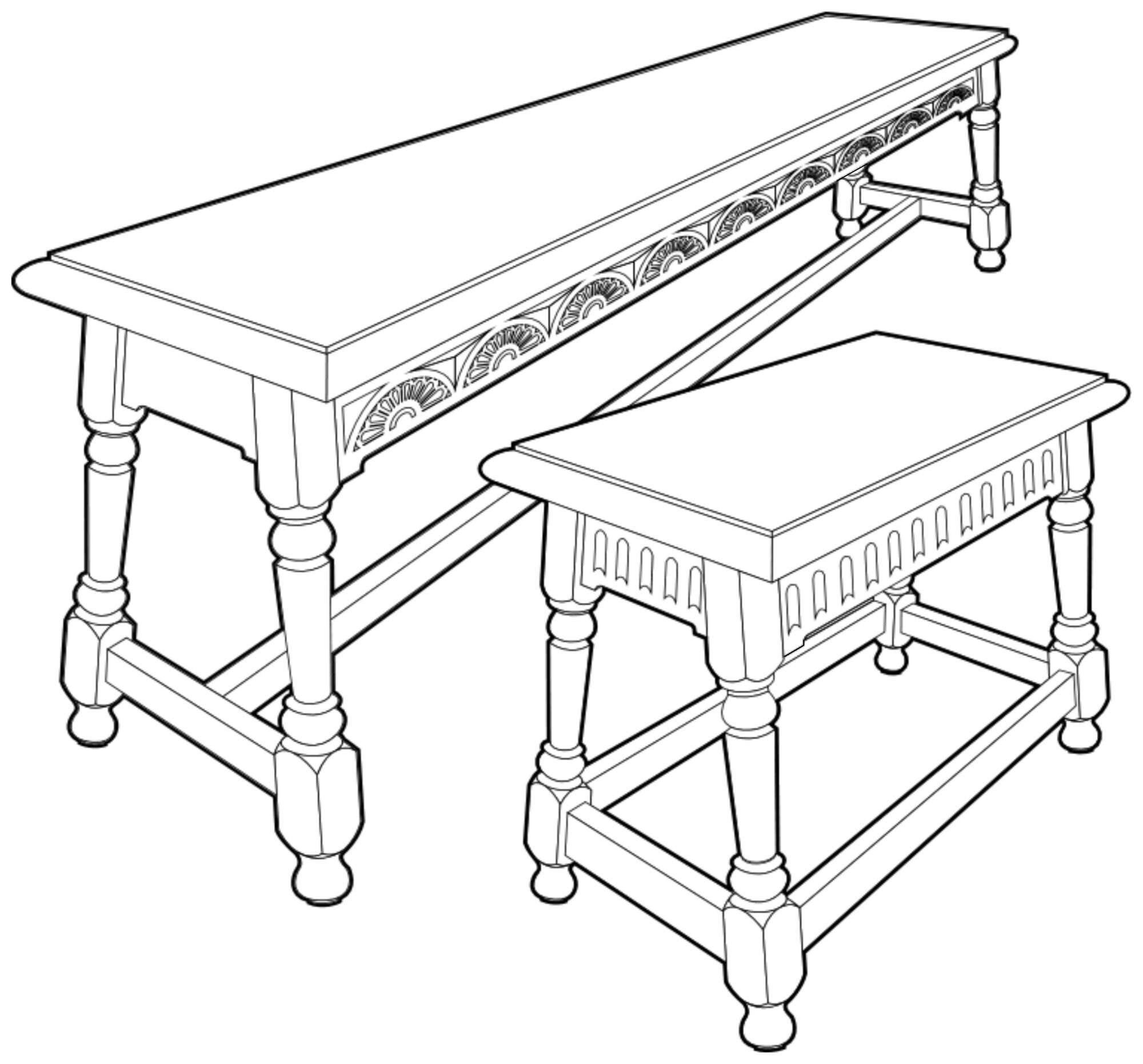 Stool and Bench Plans Jacobean Joynt Stool & Fireside Bench Etsy