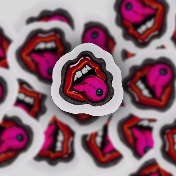 Fake Piercing Tongue - Etsy