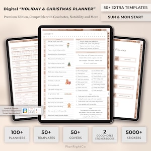 Digital Holidays Planner, Christmas Planner for Goodnotes, Samsung Notes, Notability, Holiday Planning, Ipad Planner, Goodnotes