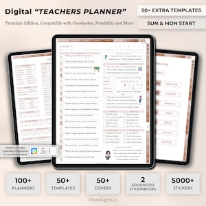 Digital Teacher Planner, Academic Planner, Lesson Planner, Back to School, Teaching Planner, Goodnotes Planner, teacher templates, ipad plan