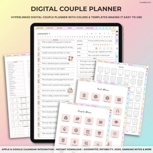 Digitale relatieplanner, koppelplanner, koppeldagboek, relatiedoelplanner, date night activity, relatietherapie, Goodnotes Ipad