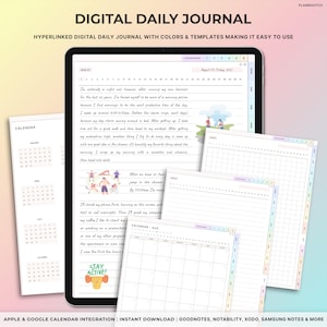 Digital Daily Journal, Digital Journal, GoodNotes & Notability, iPad Notebook, Digital Diary, Goodnotes ipad Planner, Journaling