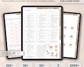 Digital Meal Planner, Meal Plan Template, GoodNotes, iPad planner, Kitchen Inventory, Grocery List, Meal Prep, iPad Goodnotes Planner, Food