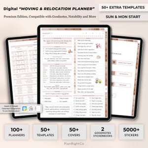 Digital Moving & Relocation Planner, Moving Checklist, Moving Binder, Moving Labels, Moving Planning Kit, Relocation Planner, Household