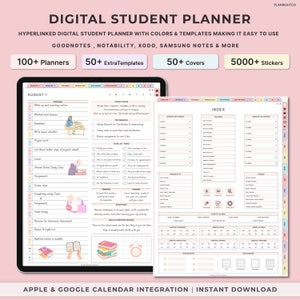 Student Planner iPad, Digital Student Planner, Academic Planner, Study Planner, Digital Planner iPad, Study Planner, School, College Planner