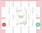 Printable Travel Journal & Trip Planner, Vacation Itinerary, Packing List, Travel Diary, Road Trip Planner, A4 A5 Letter Travel Organizer