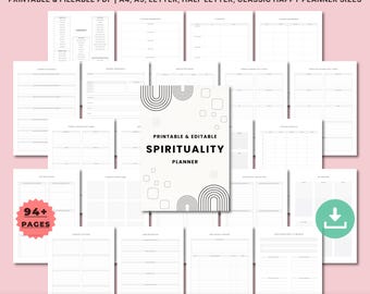 Spirituality Planner Printable | Awakening Journal | Manifestation | Shadow Work Workbook | Meditation Tracker | Chakra & Tarot Worksheets