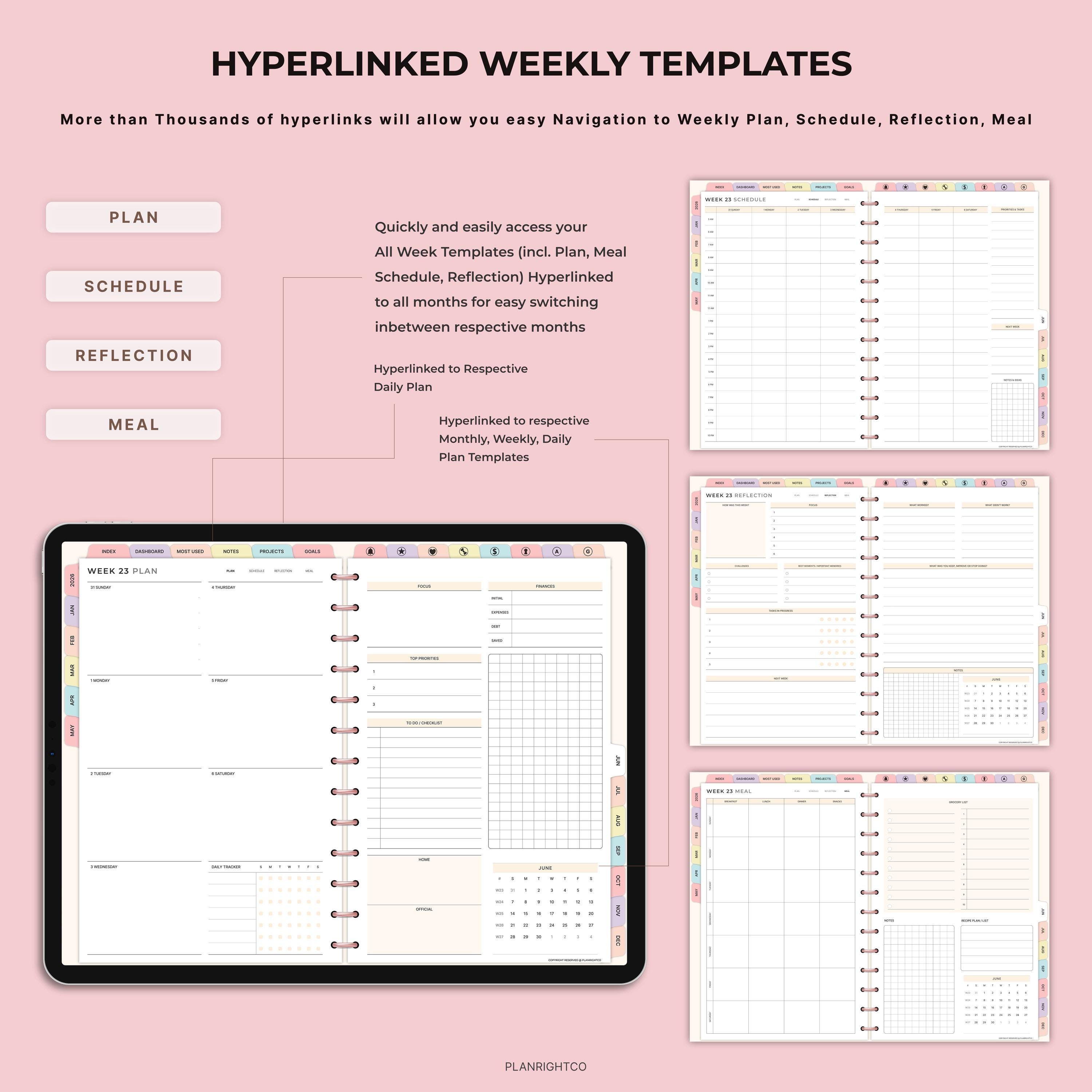 2026 All-in-one Digital Planner | Hyperlinked iPad Planner | Undated ...