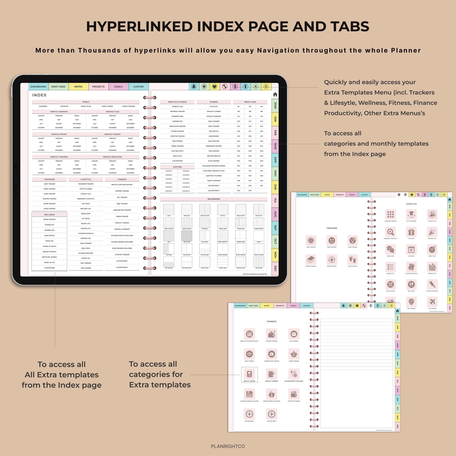 All-in-one 2026 Digital Planner | Hyperlinked Goodnotes iPad Daily ...