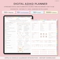 ADHD Digital Planner, GoodNotes Planner, Undated Digital Planner, ADHD Planner, iPad Planner, Adult ADHD Planner, Daily, Weekly Adhd Planner