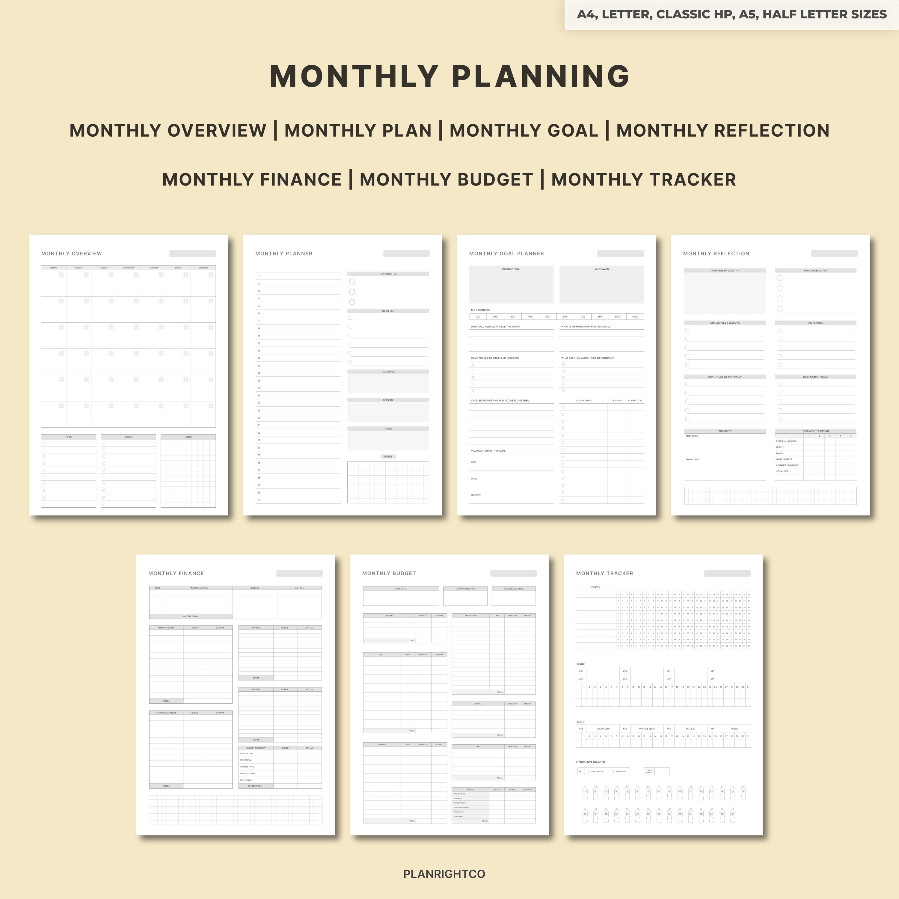 Printable Self Care Planner Bundle | Undated Mental Health Journal ...