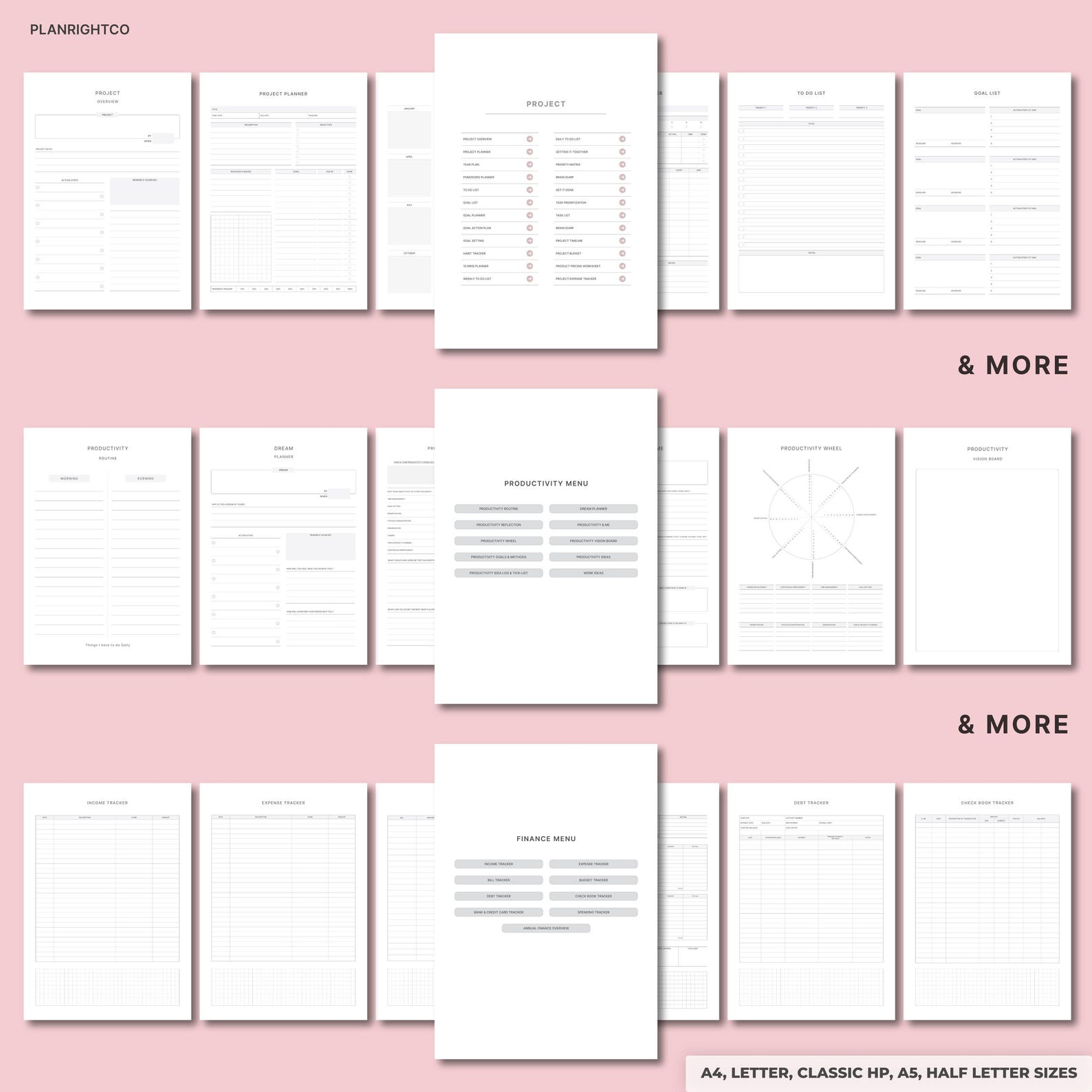 Printable Project Planner Bundle, Project Management Templates, Task ...