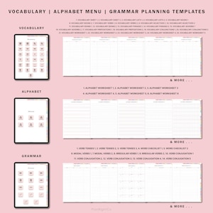 Vocabulary Workbook, Digital Language Learning Planner, iPad Language ...