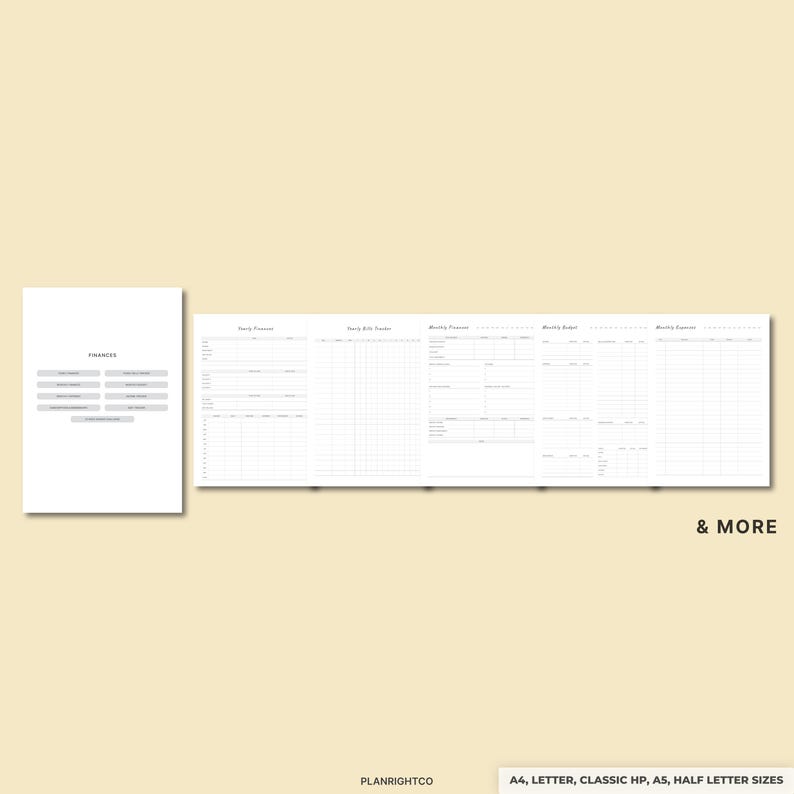Printable Fitness Planner Bundle | Undated Workout Tracker Log & Meal ...