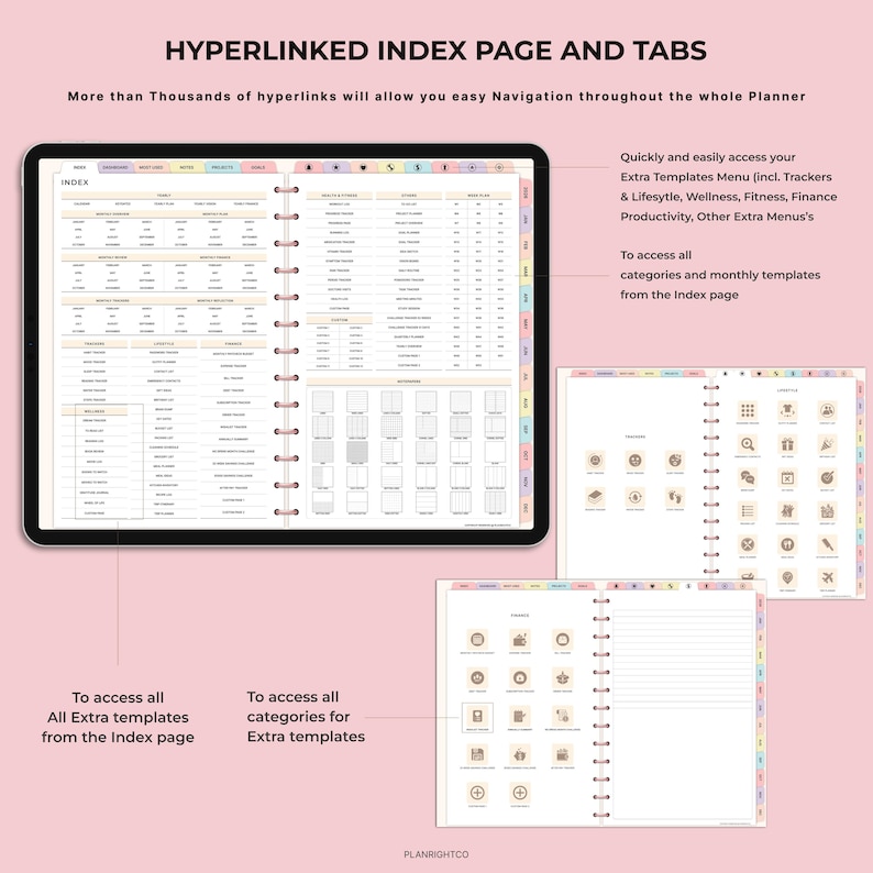 2026 All-in-one Digital Planner | Hyperlinked iPad Planner | Undated ...