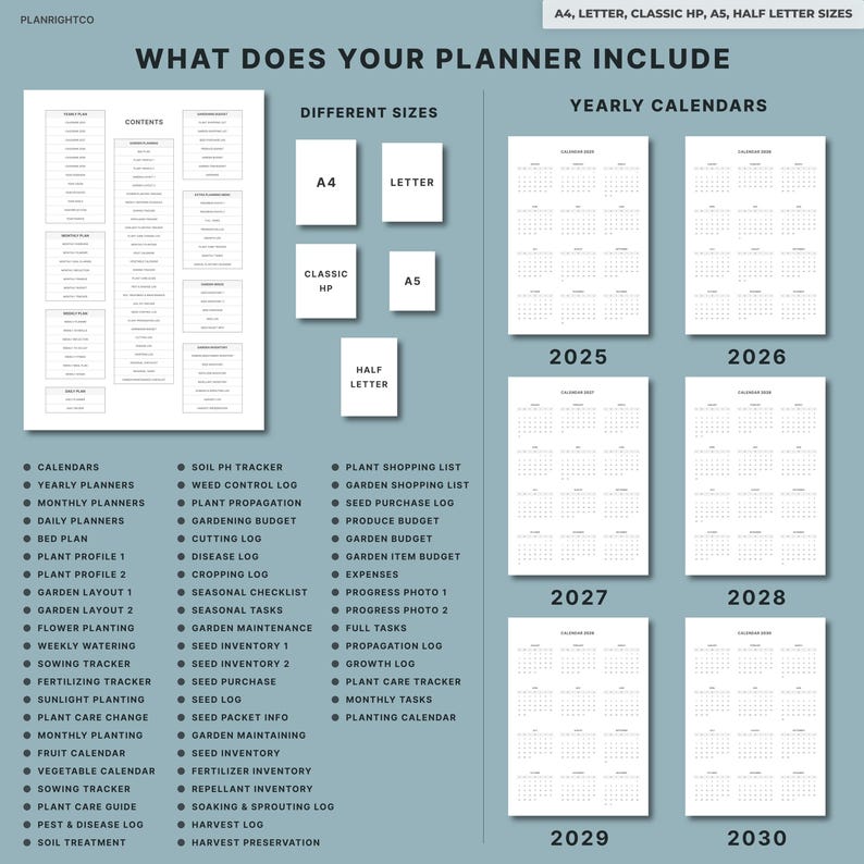 Gardening Planner Printable | Garden Journal Plant Care Tracker ...