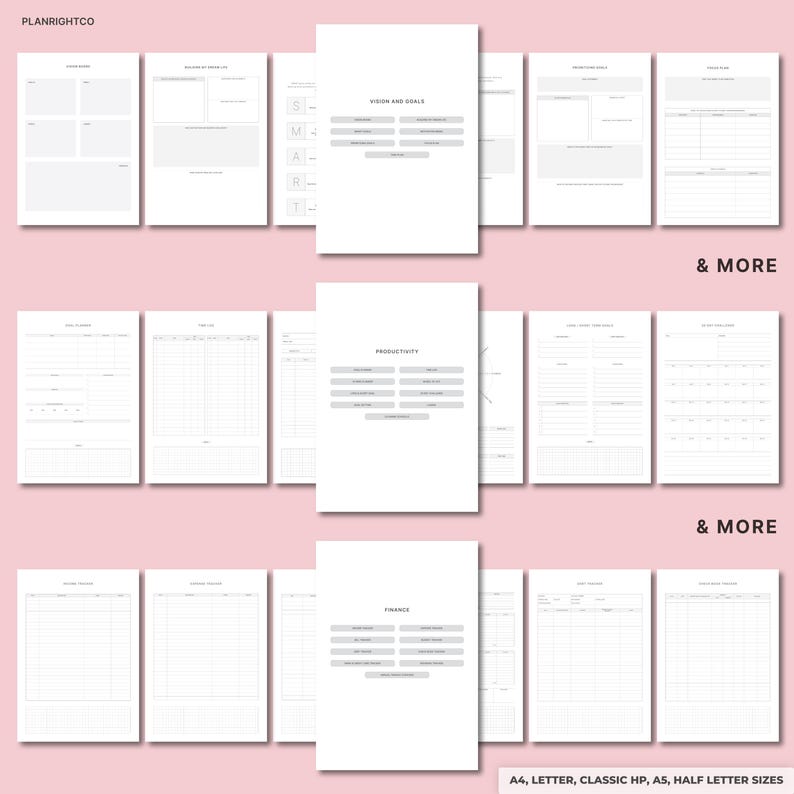 Printable Wellness Planner | Self-care, Mood | Habit Tracker ...