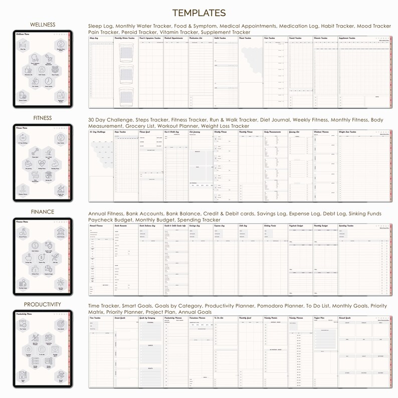 Digital Planner Ipad Planner Goodnotes Notability Etsy