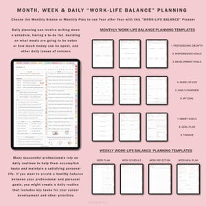 Digital Work-life Balance Planner, Work Planner, Office Task Planner ...
