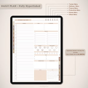 Digital Planner - GoodNotes, iPad, Notability | Daily, Weekly, Monthly | 2024-2025 | Undated | Digital Planner 2024 2025 Undated iPad image 6