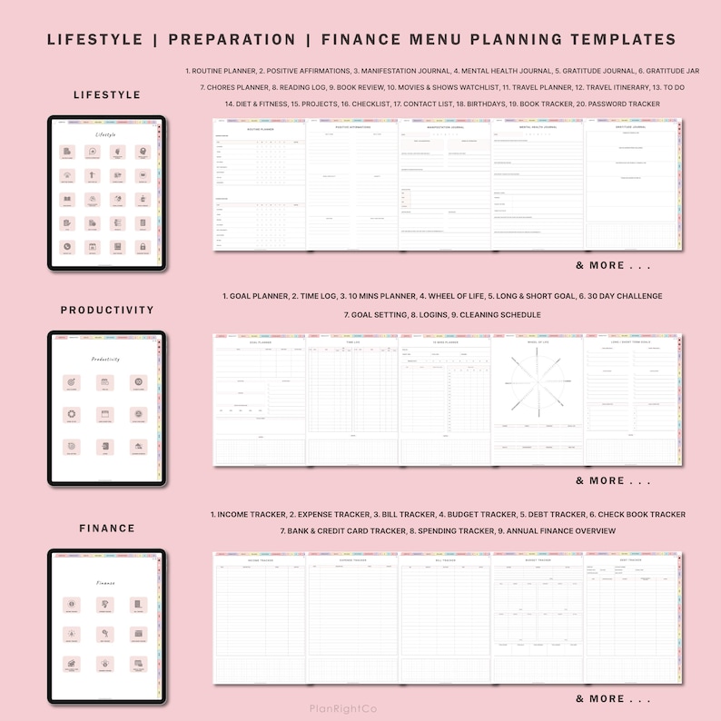 Digital Skincare Routine, Fitness Journal, Glow Up Planner, Period Tracker, Workout Planner, Weight Loss Track, Goal Planner, Beauty Planner image 5