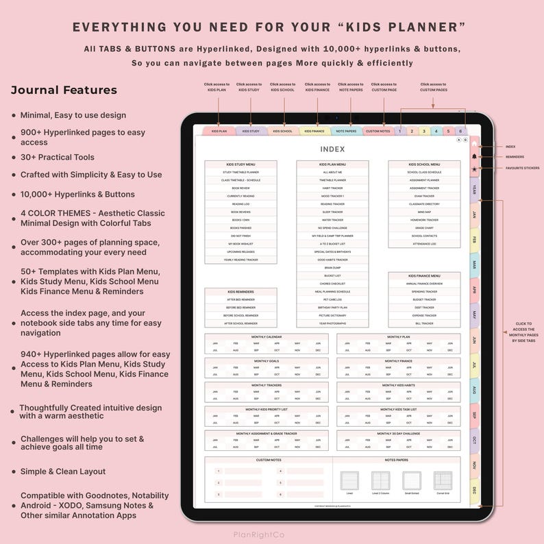 Kids Planner, Kids Daily Planner, Daily Journal for Kids, iPad Kids Planner, Kids PDF Planner, Daily Routine To Do, Goodnotes, iPad Goodnote image 2