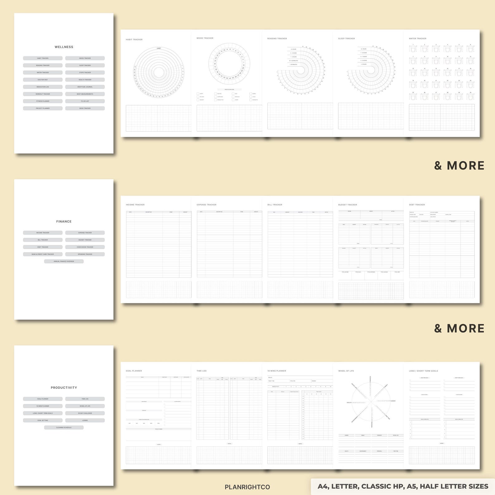 Printable Student Planner Bundle | Undated Academic College High School ...