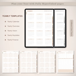 Digital Planner - GoodNotes, iPad, Notability | Daily, Weekly, Monthly | 2024-2025 | Undated | Digital Planner 2024 2025 Undated iPad image 3