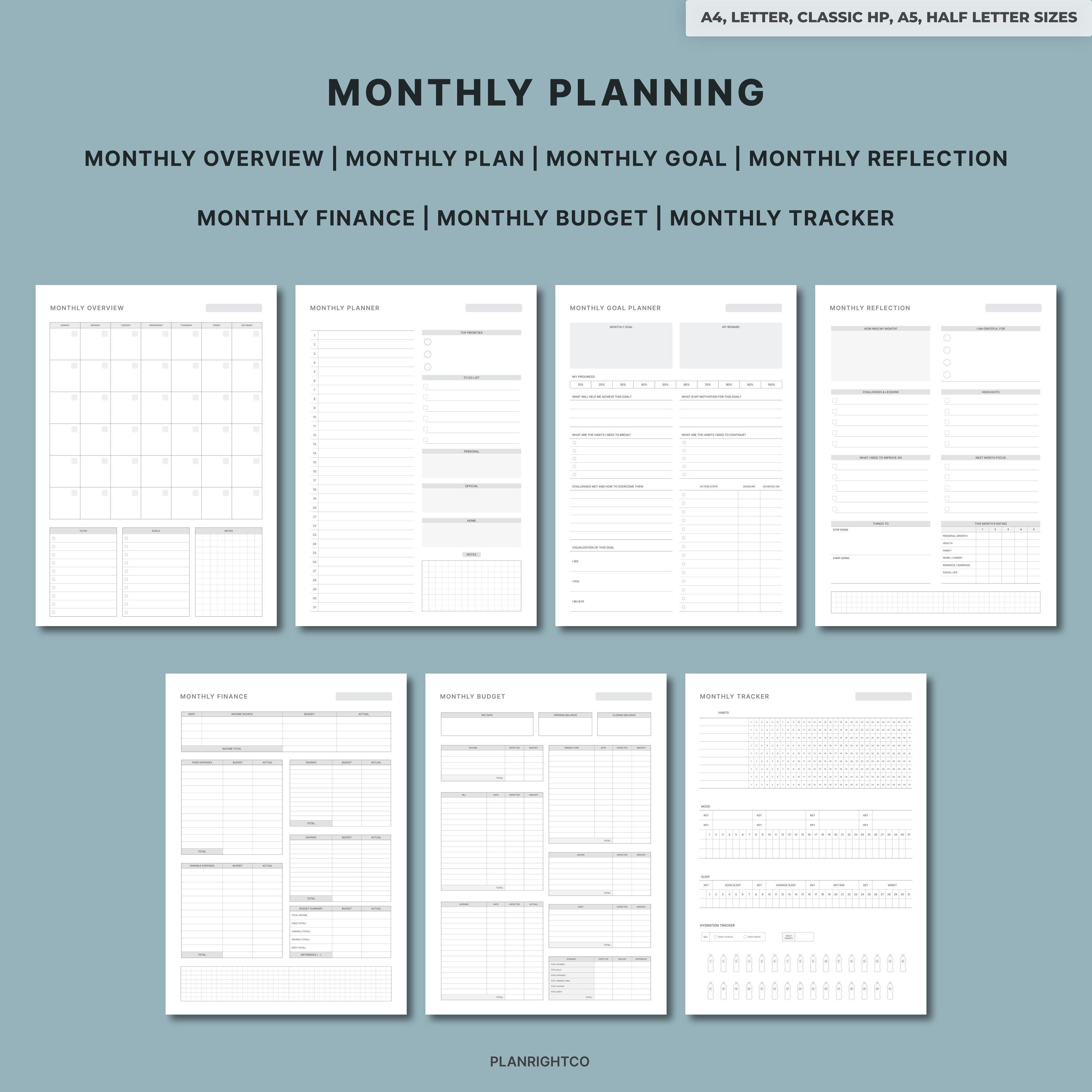 Personal Growth Planner Printable | Self Improvement Journal | Goal ...