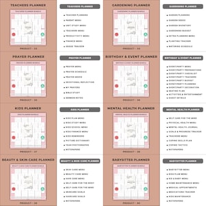 Ultimate Printable Planner Whole Shop Bundle | Daily Weekly Monthly ...