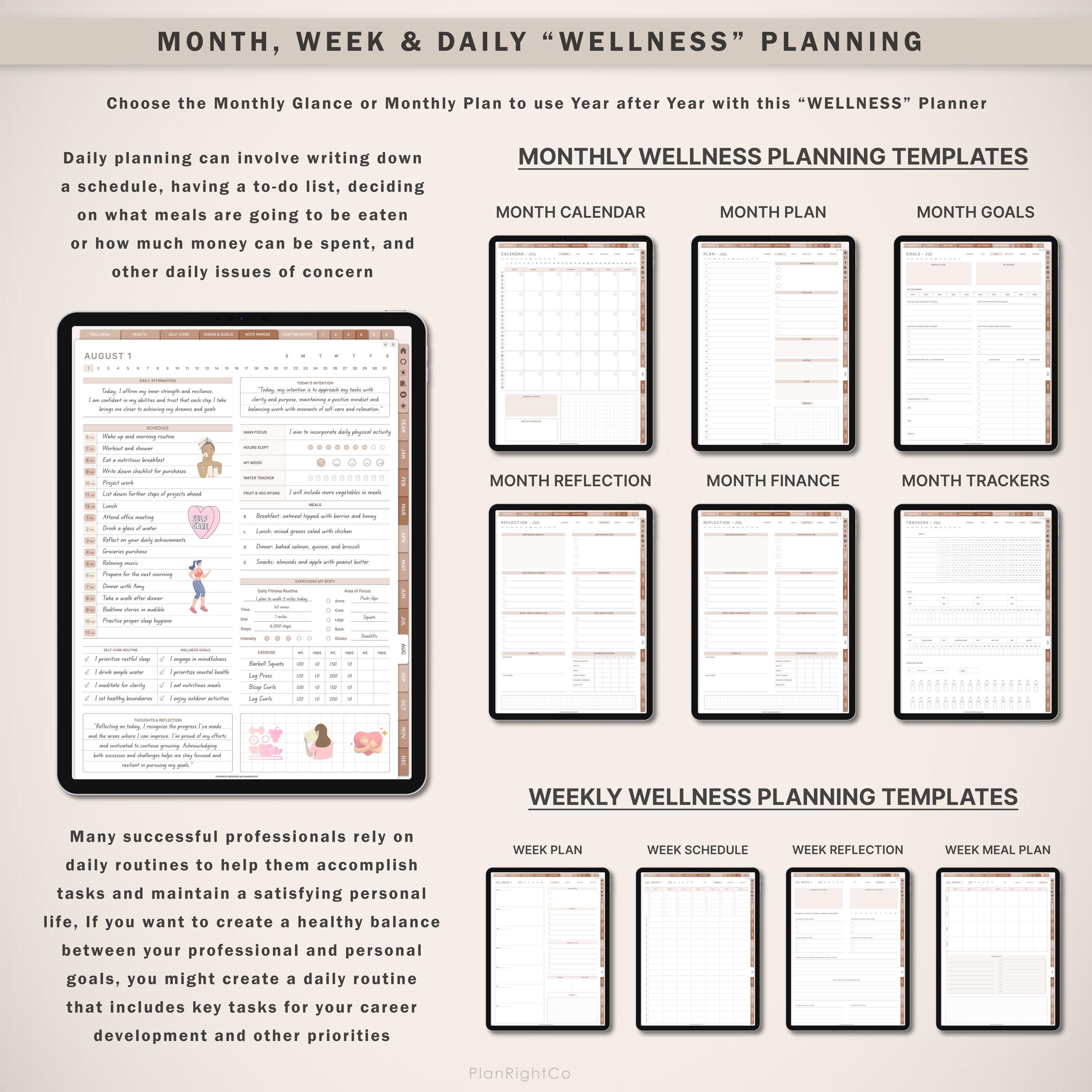 Wellness Journal, Digital Self Care Journal, Mindfulness Journal ...