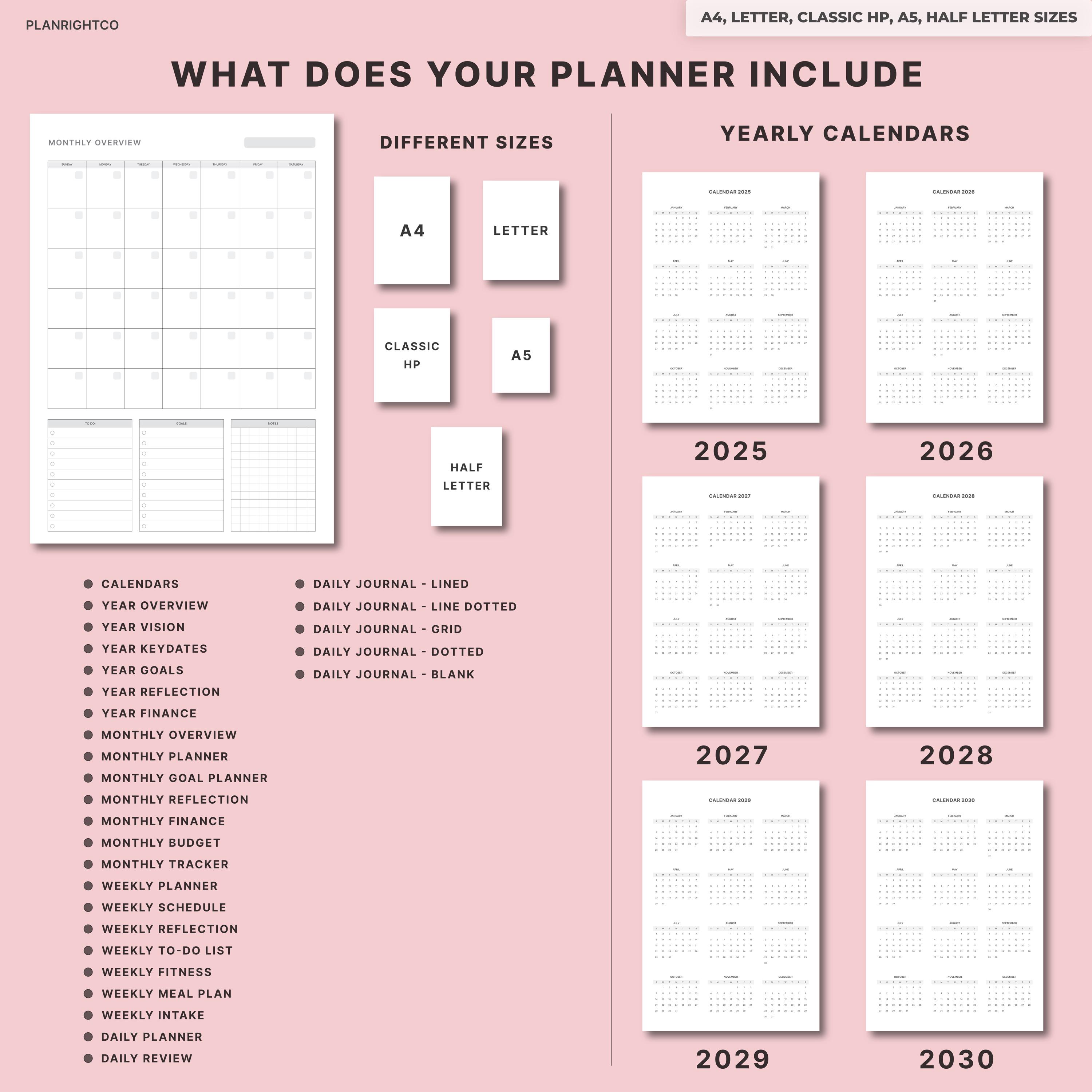 Printable Bullet Journal Bundle | Habit & Mood Trackers, Daily ...