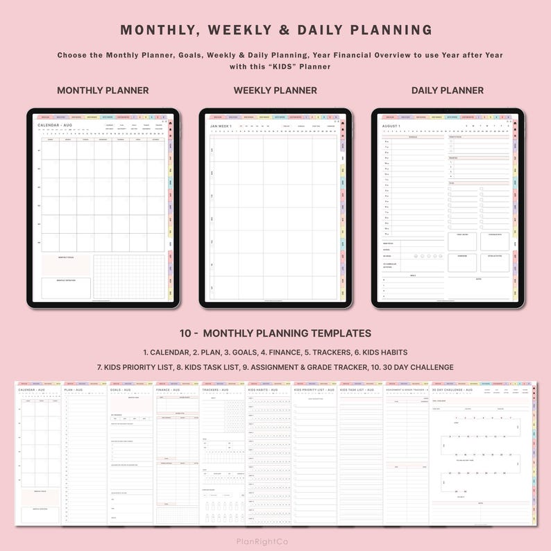 Kids Planner, Kids Daily Planner, Daily Journal for Kids, iPad Kids Planner, Kids PDF Planner, Daily Routine To Do, Goodnotes, iPad Goodnote image 3