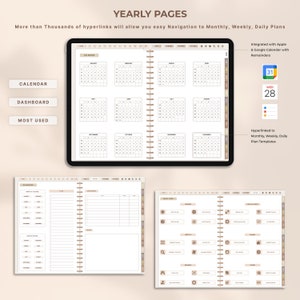 Digital planner, iPad planner, goodnotes planner, daily, weekly, monthly planner, notability planner, digital planner 2024 2025 undated iPad image 3