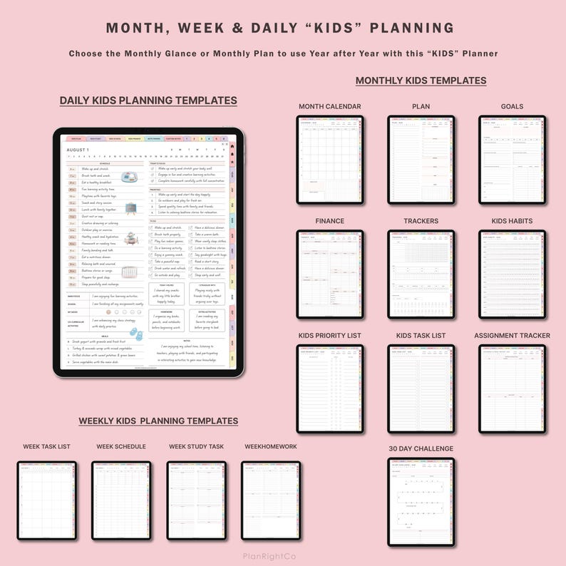 Kids Planner, Kids Daily Planner, Daily Journal for Kids, iPad Kids Planner, Kids PDF Planner, Daily Routine To Do, Goodnotes, iPad Goodnote image 4