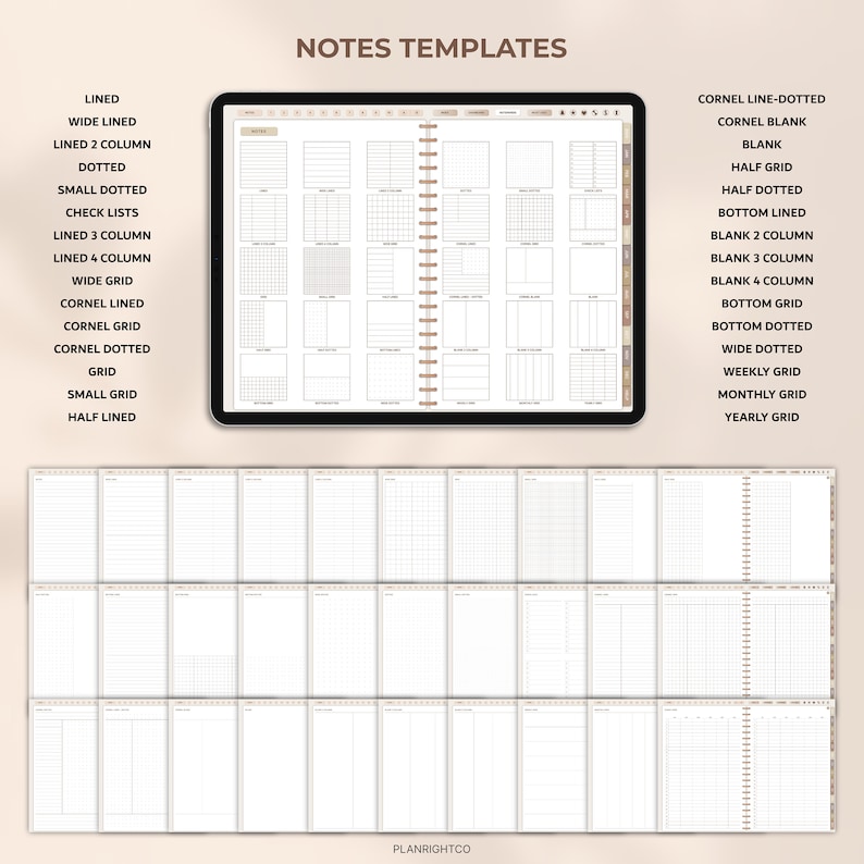 Digitaler Planer, iPad-Planer, Goodnotes-Planer, Tages, Wochen, Monatsplaner, Bekanntheitsplaner, digitaler Planer 2024 2025 undatiertes iPad Bild 9