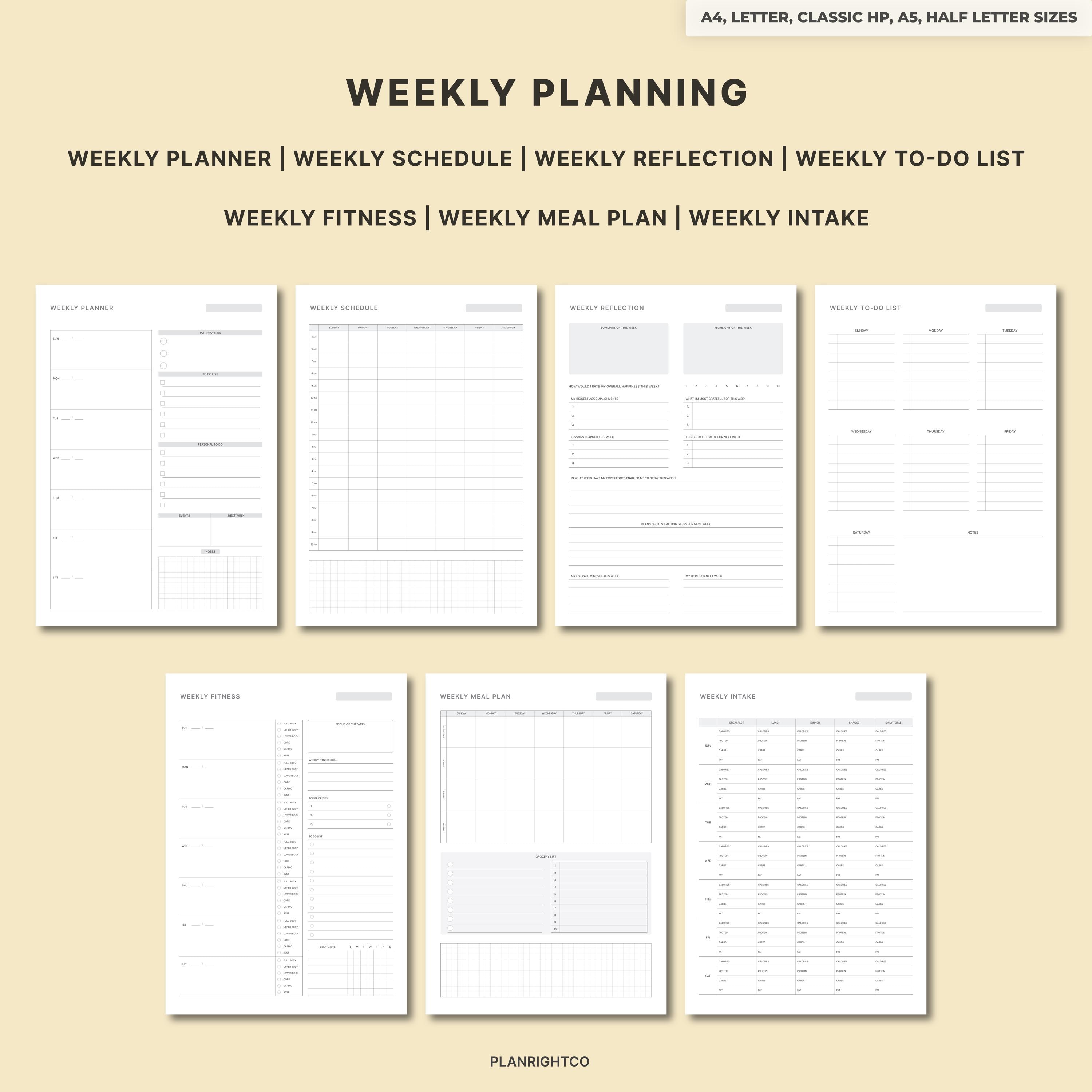 Printable ADHD Planner for Adults | Undated Daily Weekly Productivity ...
