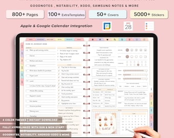2026 All-In-One Digital Planner | Hyperlinked iPad Planner | Undated & Dated Goodnotes Template | Daily Weekly Monthly Life Planner
