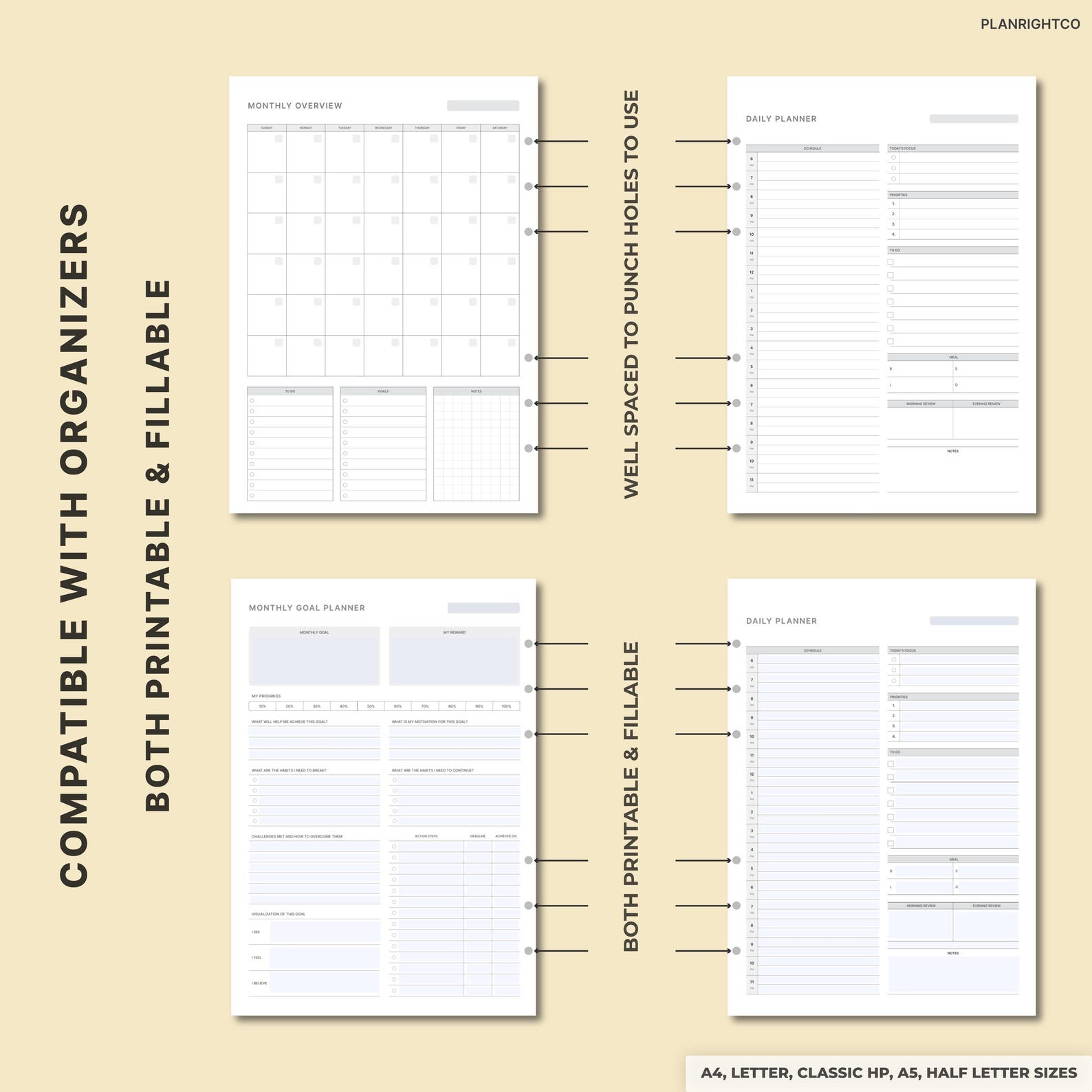 Ultimate Printable Paper Bundle | Lined Dot Grid Graph Notebook Pages ...