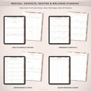 Pianificatore medico digitale, pianificazione medica, pianificatore Goodnotes per iPad, registro medico, registro sanitario, pianificatore sanitario, monitoraggio dei farmaci, benessere immagine 7