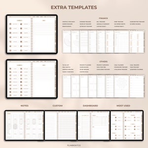 Digitaler Planer, iPad-Planer, Goodnotes-Planer, Tages, Wochen, Monatsplaner, Bekanntheitsplaner, digitaler Planer 2024 2025 undatiertes iPad Bild 8